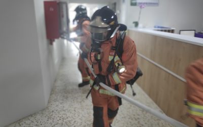 El Área Sanitaria Norte realiza con éxito varios simulacros de incendios en los centros de su zona de acción