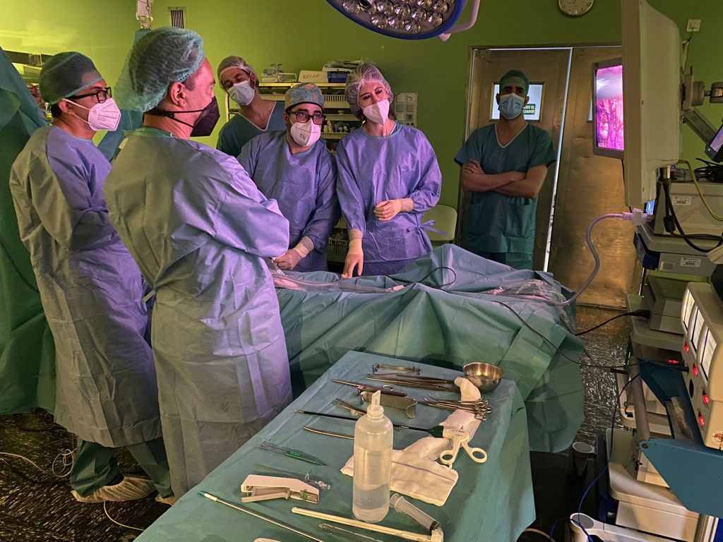 El Servicio de Cirugía del Hospital de Riotinto ofrece formación sobre las nuevas técnicas quirúrgicas de pared abdominal
