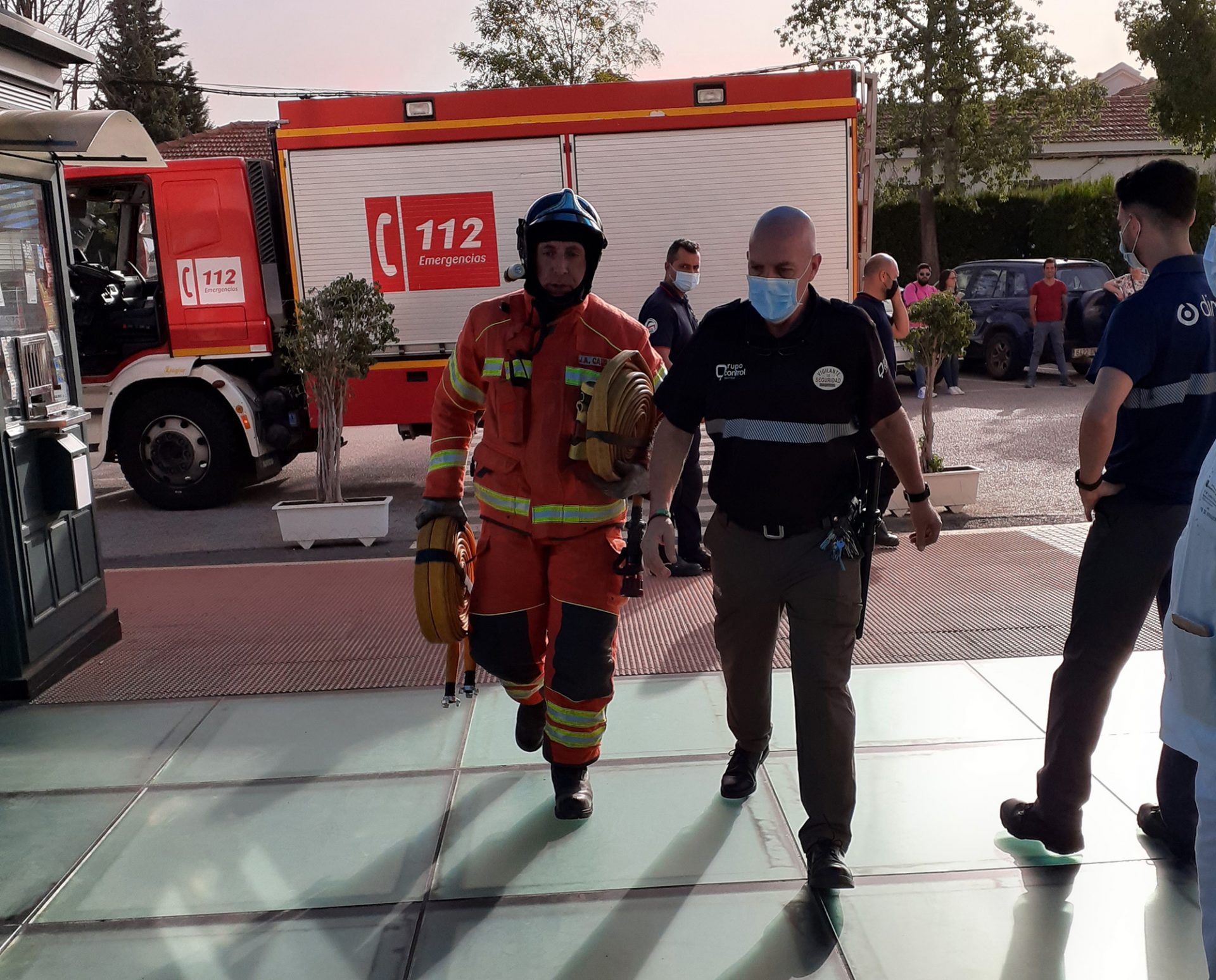 El Hospital de Riotinto realiza un simulacro de incendio para estar preparado ante una posible emergencia